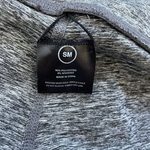 CL Hawaii Leggings Small S Heather Black Crop Tropical Palm Tree - Picture 8 of 8